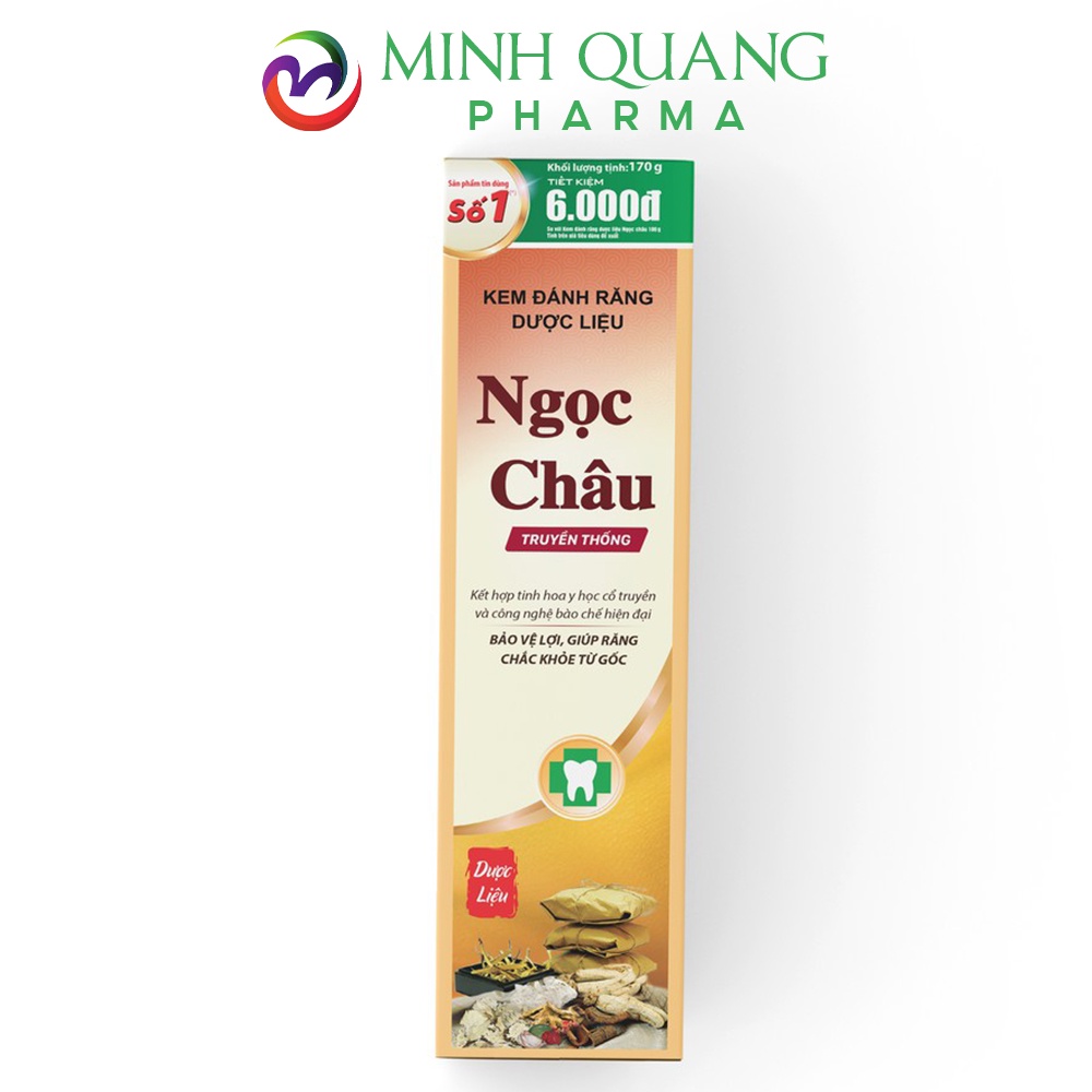 Kem đánh răng dược liệu NGỌC CHÂU ngừa sâu răng, giúp răng trắng sáng 125g