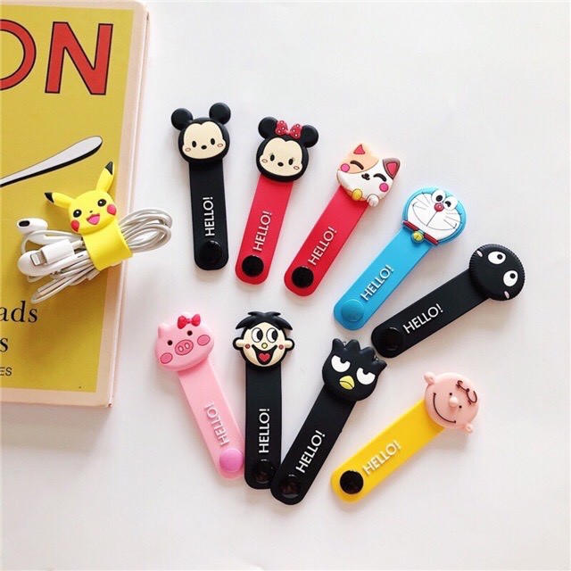 🍓🍌🍑 Dây Quấn Cáp Sạc IPhone Tai Nghe Bluetooth i11 i12 siêu cute