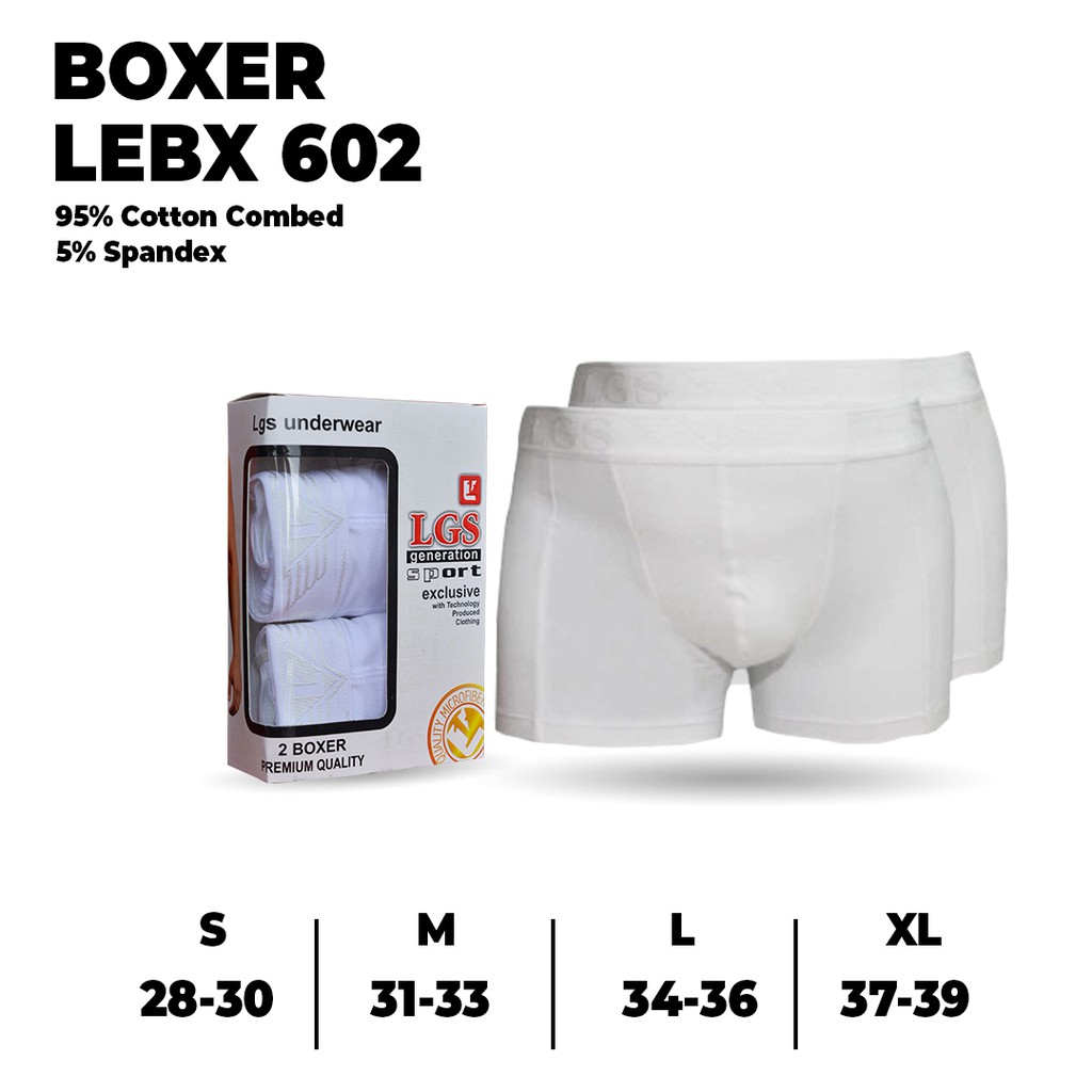 Quần Lót Boxer Màu Trắng Trơn Thời Trang Cho Nam Lebx 602