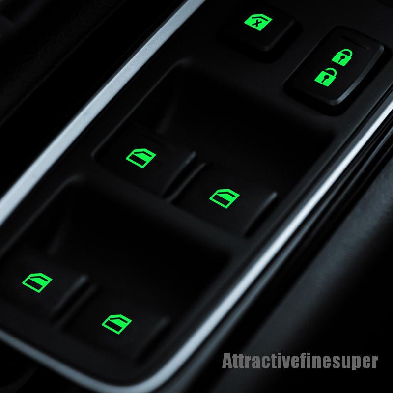 Miếng Dán Công Tắc Cửa Sổ Xe Hơi Màu Dạ Quang