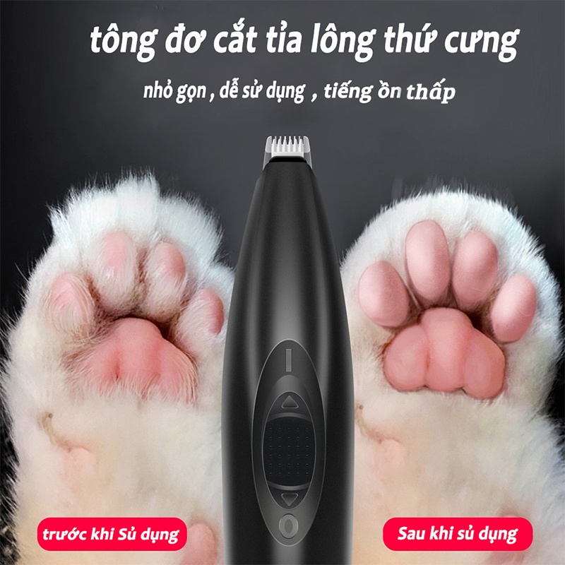 Tông đơ cắt tỉa cạo lông chân cho chó mèo Có thể sạc, tăng đơ cho chó mèo cắt tỉa lông cho thú cưng Bảo Hàng 12 Tháng