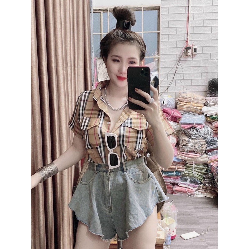 Sơ mi túi hộp bbr cực xinh