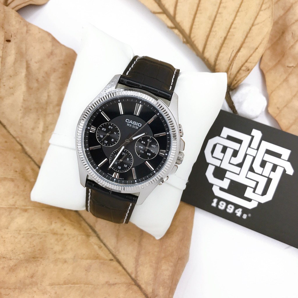 Đồng hồ nam Casio MTP-1375 / MTP-1375L-1A dây da thật chính hãng