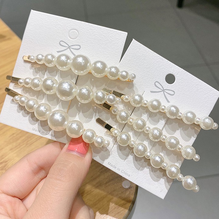 Cặp tóc Trendy gắn ngọc đơn giản thanh lịch [ PHỤ KIỆN TÓC ]_C142