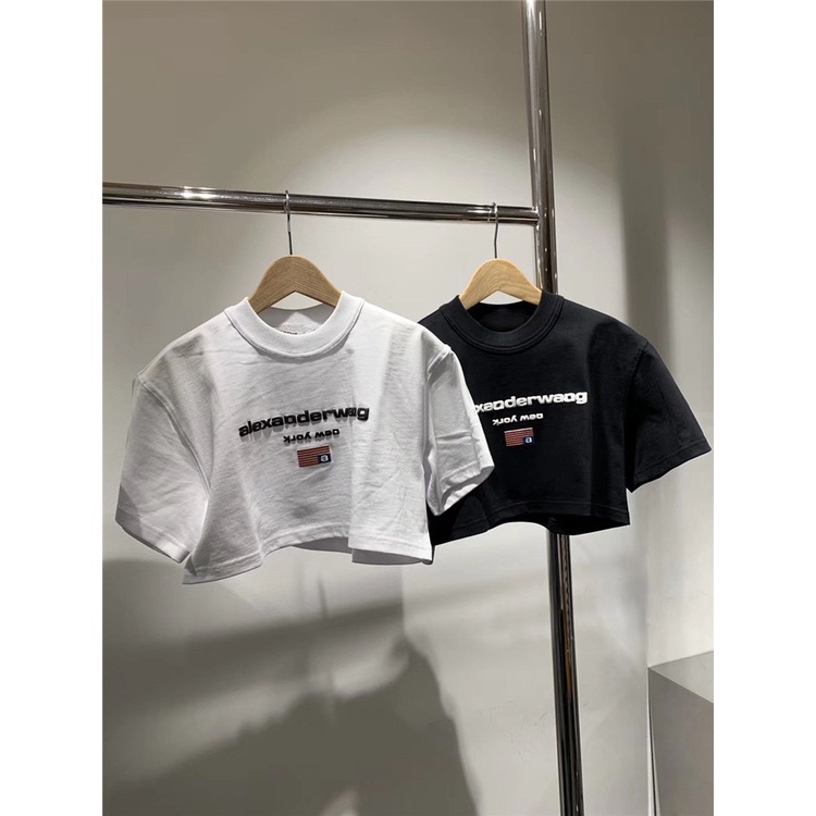 Áo thun croptop tay ngắn dáng rộng in họa tiết mẫu 2020 thời trang mùa hè