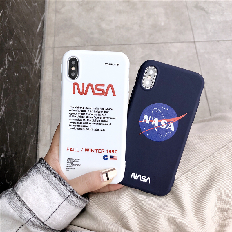 USA Fashion Brand NASA Phone Case iPhone 12 Pro Max 12 Mini 11 Pro Max X XS MAX XR 6 6S 7 8 Plus SE 2020 Soft Silicone Back Cover