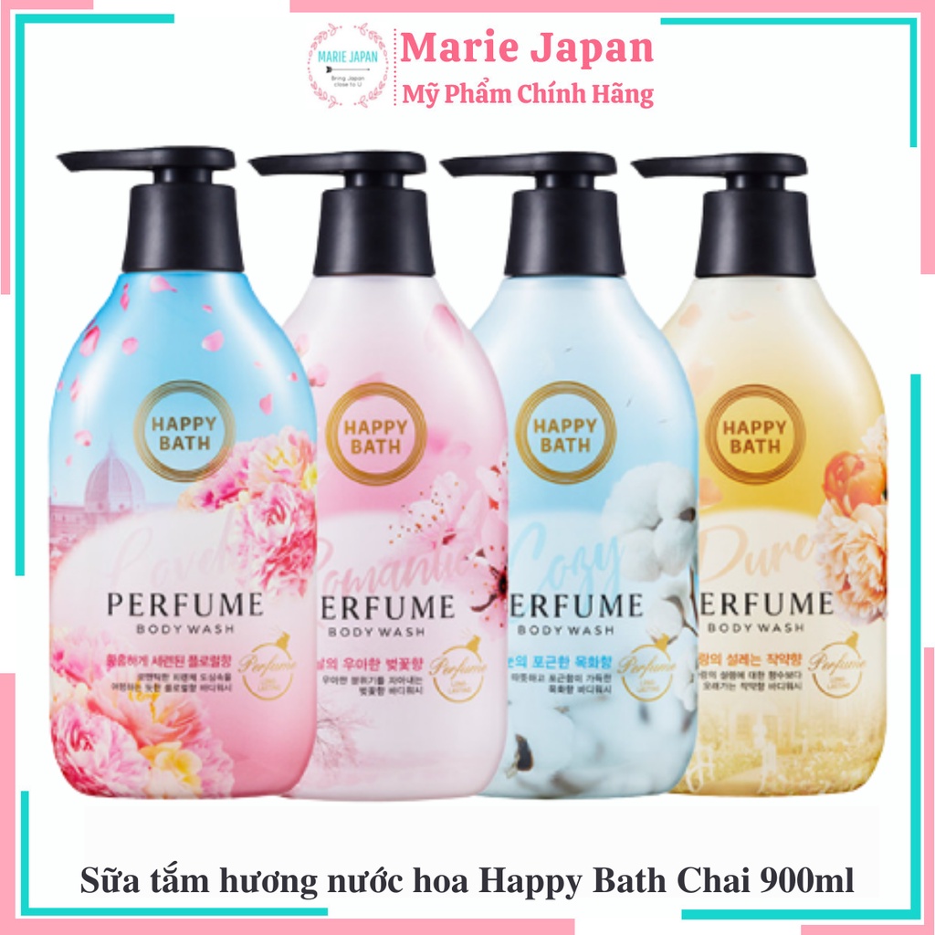 Sữa tắm hương nước hoa Happy Bath Hàn Quốc 900ml