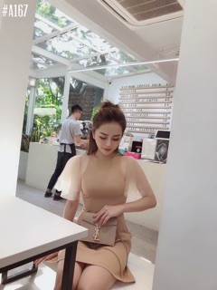 Đầm Xoè Phối Lưới