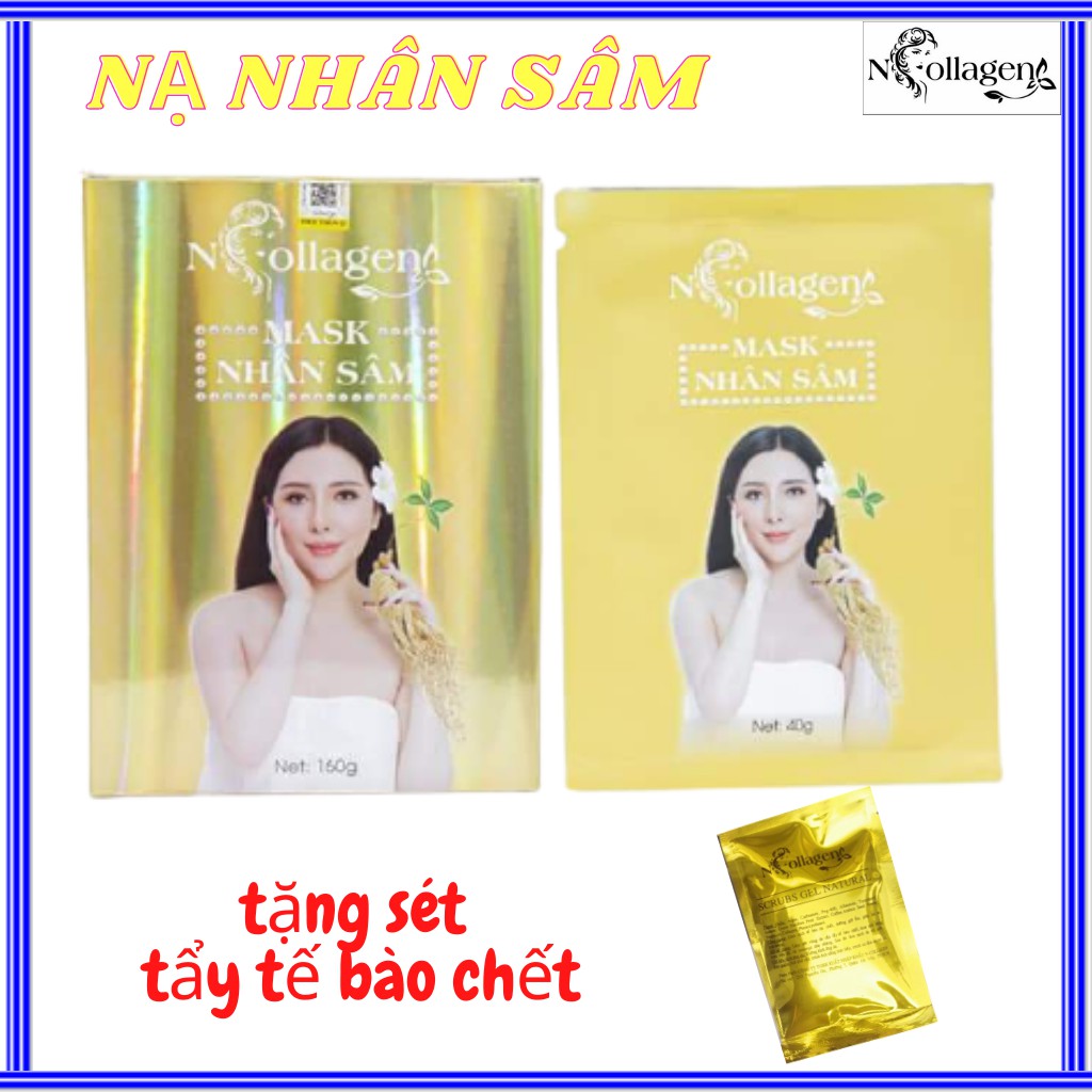 MẶT NẠ NHÂN SÂM N.COLLAGEN (kéo dài tuổi thọ da, mờ các n.ế.p n.h.ă.n, vết n.á.m, t.á.i t.ạ.o da trắng sáng).