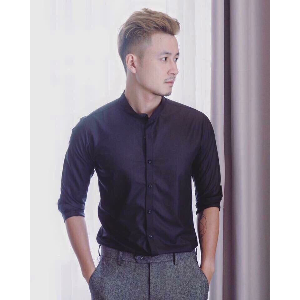 Áo sơ mi dài tay nam cổ trụ LADOS - 740, cổ lãnh tụ, chất lụa đẹp | BigBuy360 - bigbuy360.vn