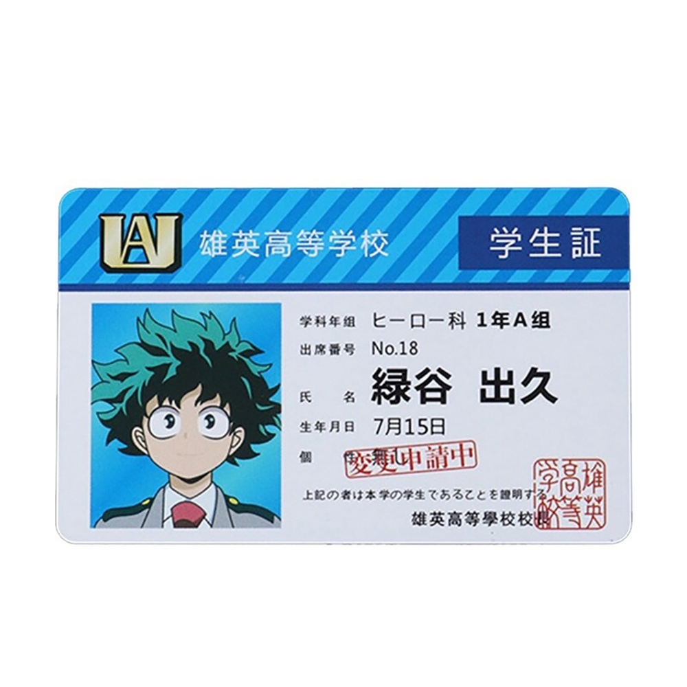Ảnh thẻ in hình BOKU NO HERO ACADEMIA ver ID Học Viện Anh Hùng card bo góc viền 5*8cm anime chibi