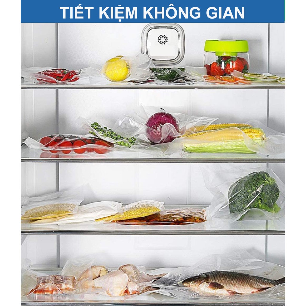 Túi hút chân không thực phẩm một mặt nhám dạng cuộn ELASHOUSE size 15x500cm dùng cho tất cả các loại máy hút chân không