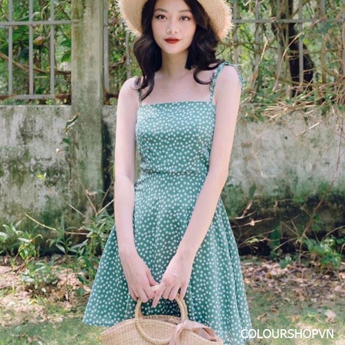 Đâm 2 dây cột nơ hoa nhí lưng thun co giãn freesize