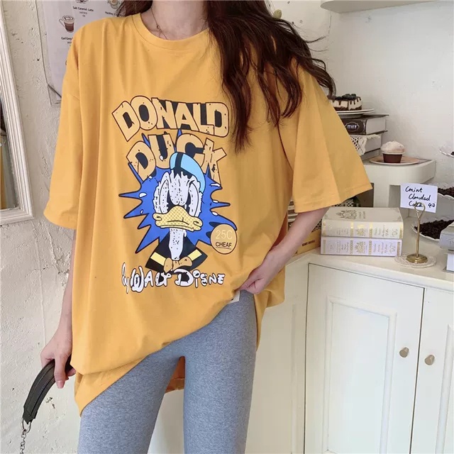 Áo Thun Tay Lỡ Donal Duck ATIN87 Vải Cotton Mềm, Co Giãn 4 Chiều - Áo Phông Unisex nam in nhiệt năng động, trẻ trung | BigBuy360 - bigbuy360.vn