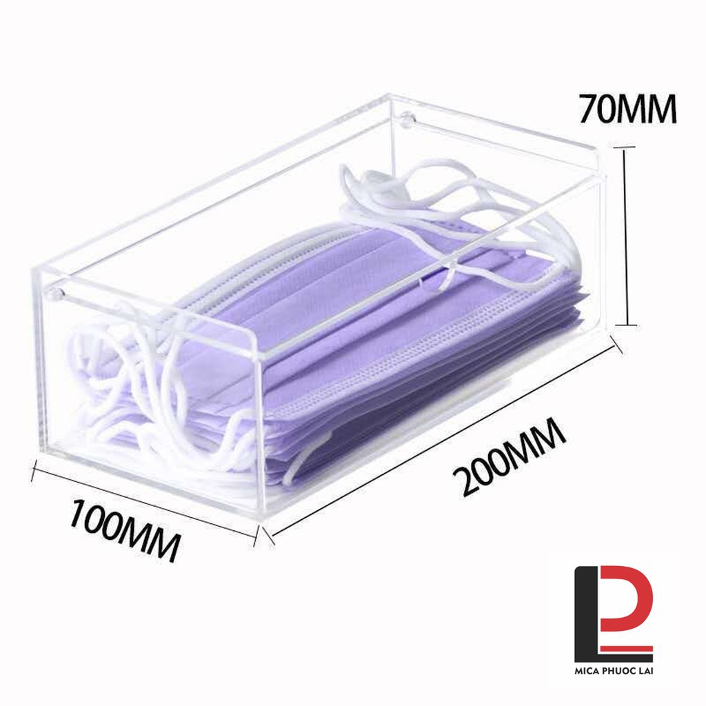 Hộp mica đựng khẩu trang