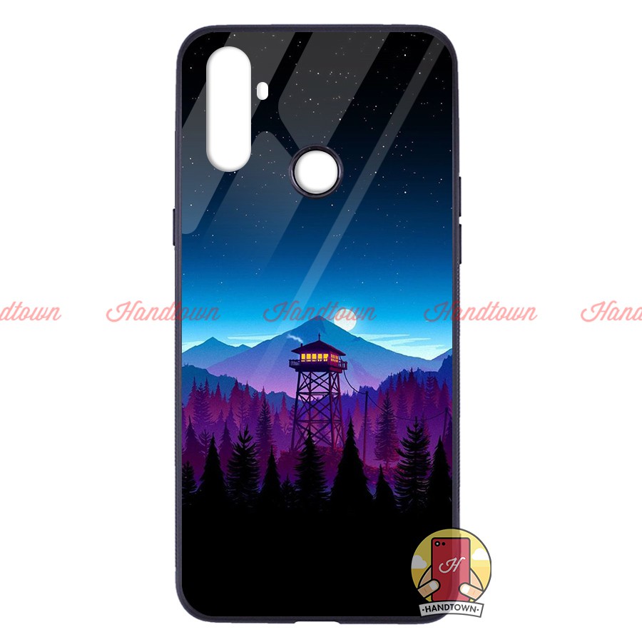 Ốp Lưng Realme C3 Mặt Kính Cường Lực In Hình Phần A