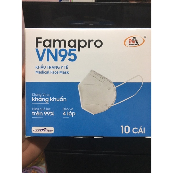 HỘP 10 CÁI KHẨU TRANG CAO CẤP VN95 NAM ANH
