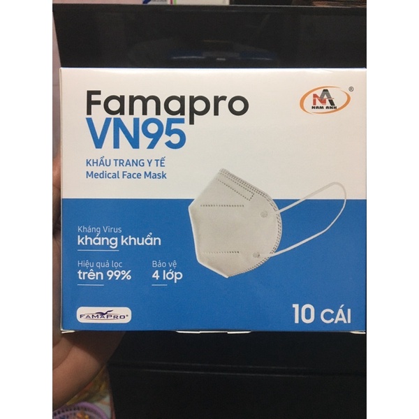 HỘP 10 CÁI KHẨU TRANG CAO CẤP FAMAPRO VN95