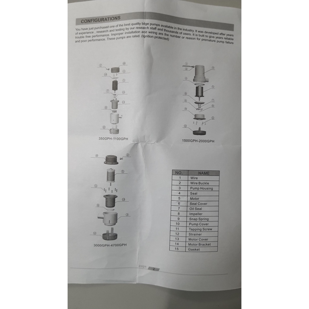 MÁY BƠM CHÌM 12V DC SEAFLO CHO TÀU THUYỀN - BƠM NƯỚC NGẬP