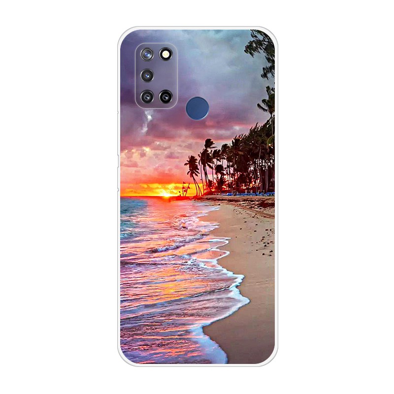 Ốp điện thoại in họa tiết bầu trời sao xinh xắn cho Realme 7i Realme C17