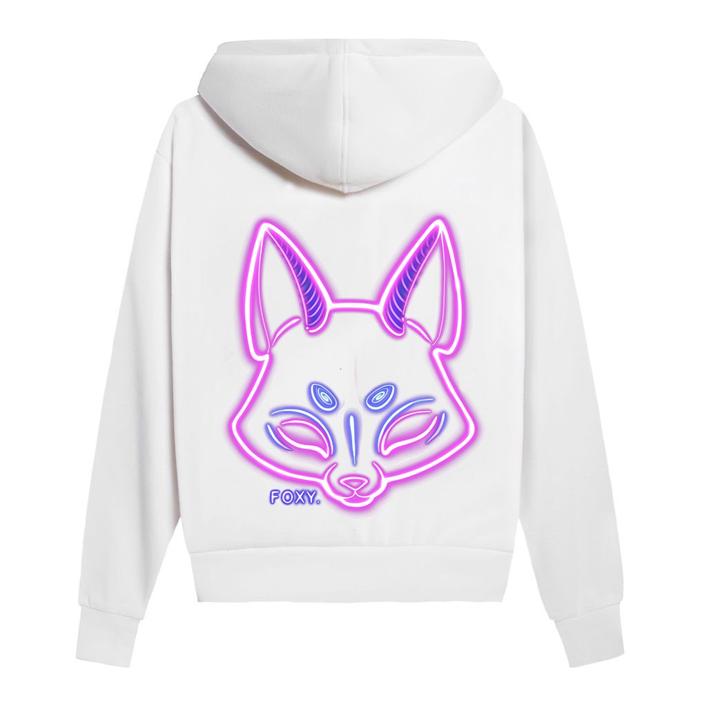 ÁO KHOÁC NỈ HOODIE STREET FOX FOXY TRẮNG HD08