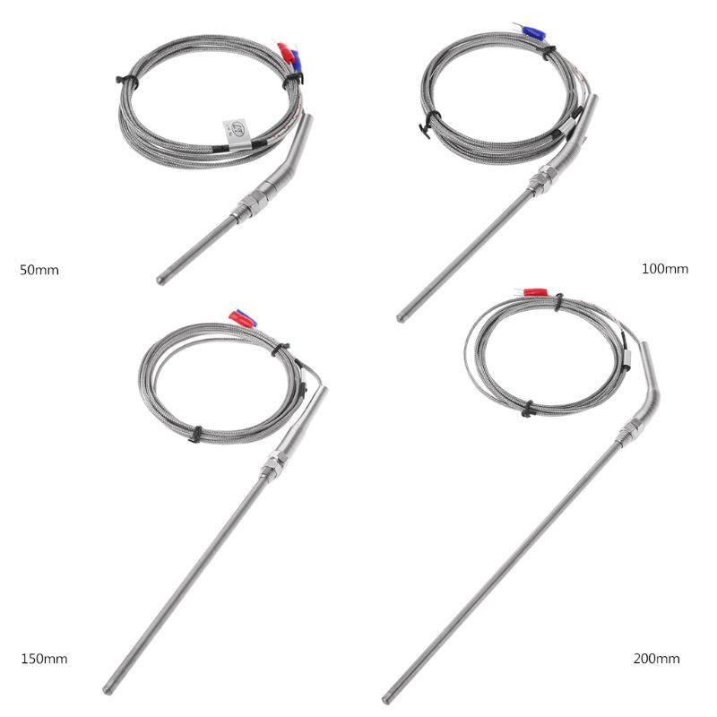 Đầu Dò Cảm Biến Nhiệt 2m Loại K Chất Lượng Cao 50mm/ 100mm/ 150mm/ 200mm 0-400 C