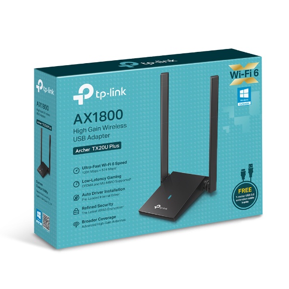 [Hỏa Tốc] Bộ Chuyển Đổi USB WiFi TP-Link Archer TX20U Plus Ăng Ten Kép Độ Lợi Cao AX1800 | BigBuy360 - bigbuy360.vn