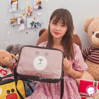 Túi đeo chéo gấu Brown