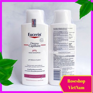 Dầu Gội Dịu Nhẹ Cho Da Đầu Nhạy Cảm Eucerin Dermo Capillaire pH5 Mild Shampoo 250ml. SP43