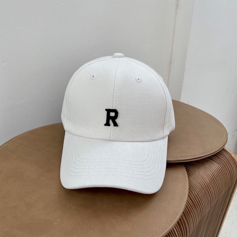 Mũ LINJW thêu chữ R phong cách Hàn Quốc 2021 trẻ trung