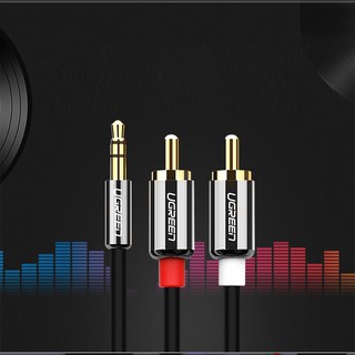 Dây Audio 3,5mm ra 2 đầu RCA dài 1M UGREEN 10749