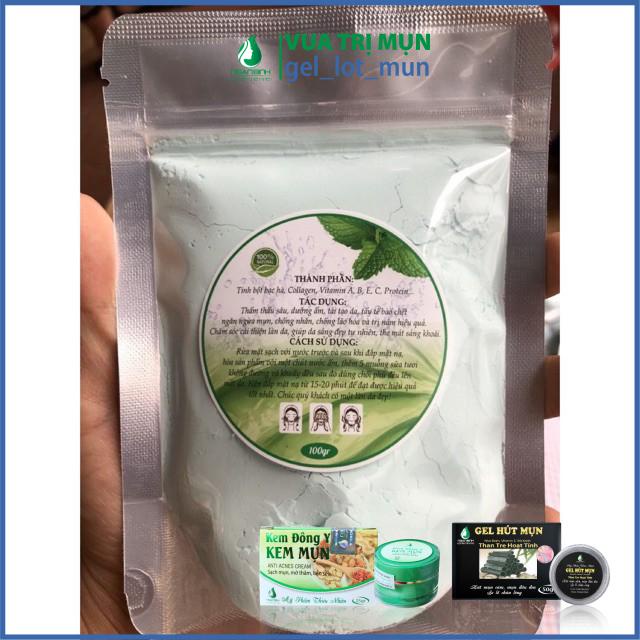 Bột đắp mặt nạ Bạc Hà gói 100gr ....mới