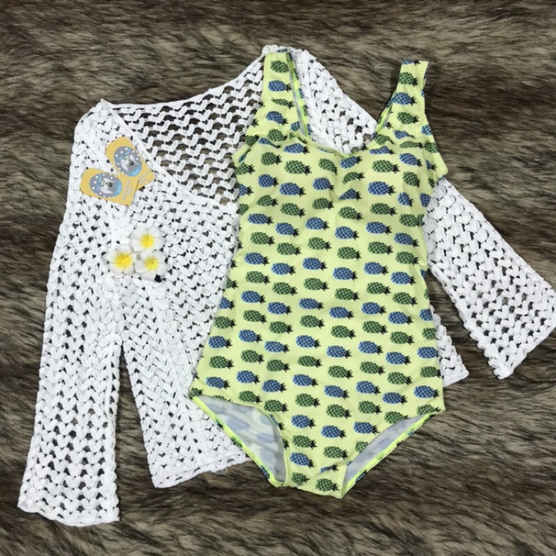 (SALE XẢ KHO) Bikini 1 mảnh quả dứa lưng đan dây