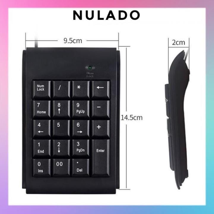 Bàn phím số rời Numpad mẫu 1 NULADO