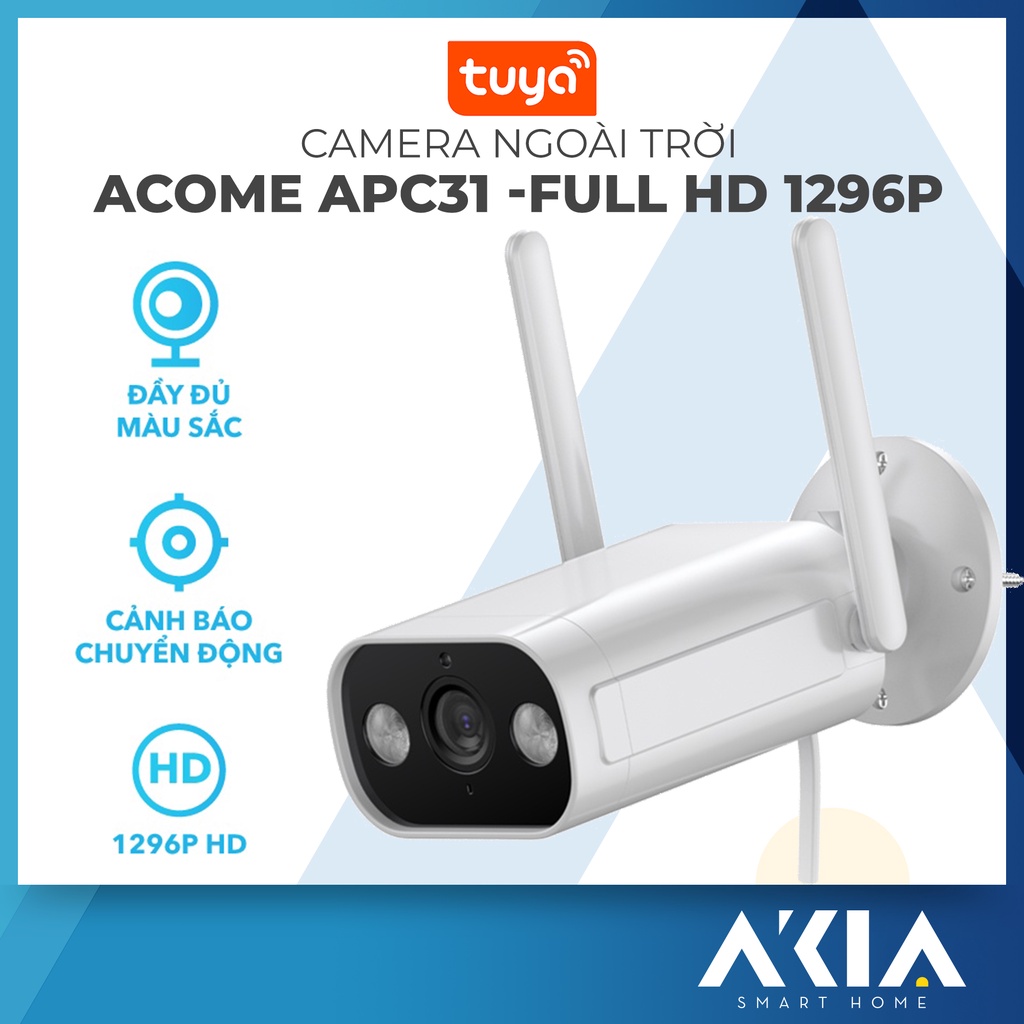 Camera ngoài trời ACOME APC31, Quay có màu ban đêm, Độ nét cao FullHD, Đàm thoại 2 chiều, Bảo hành 12 tháng