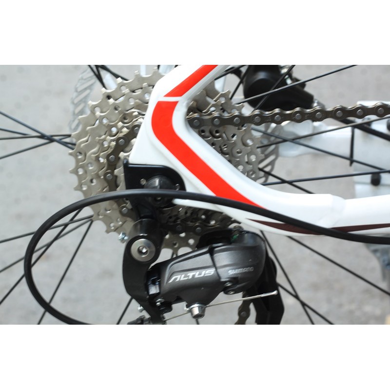 Xe đạp địa hình TROPIX ELITE, Khung sườn hợp kim nhôm 6061, Hệ thống truyền động Shimano 27 Speed, Màu Đỏb Trắng