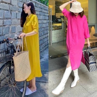 Đầm sơ mi form rộng