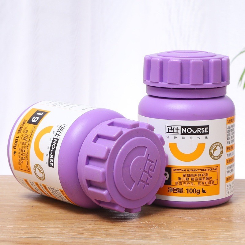 Viên Vitamin cho mèo bổ sung Prebiotic hỗ trợ cải thiện hệ tiêu hoá và hấp thụ dinh dưỡng Nourse 19