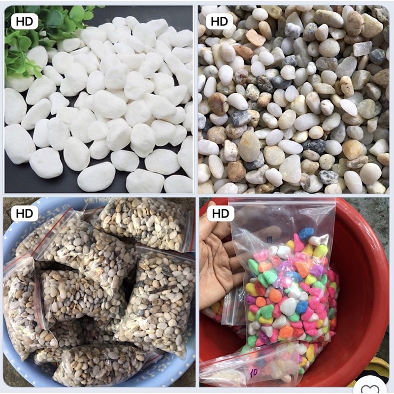 Đá sỏi trang trí bể cá, sân vườn, bịch 0.5 kg
