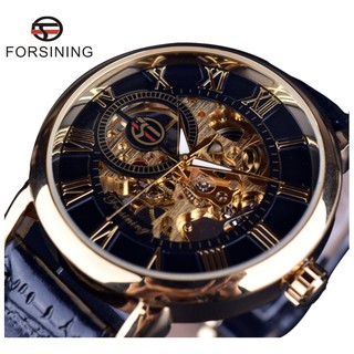 Đồng hồ cơ nam lộ máy forsining dây da cao cấp