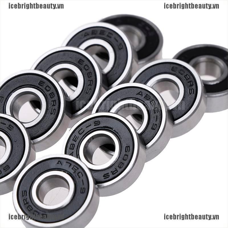 Set 10 Vòng Bi Thay Thế 608 ABEC-9 Không Gây Tiếng Ồn Dành Cho Bánh Xe