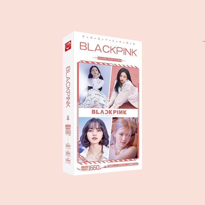 Hộp ảnh Postcard Jisoo Blackpink 1660 ảnh có ảnh dán sticker lomo bưu thiếp