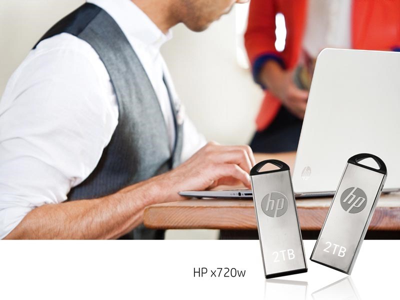 Ổ đĩa flash HP mini bộ nhớ lớn 2TB USB chất liệu kim loại chống thấm nước dạng chữ U tốc độ cao