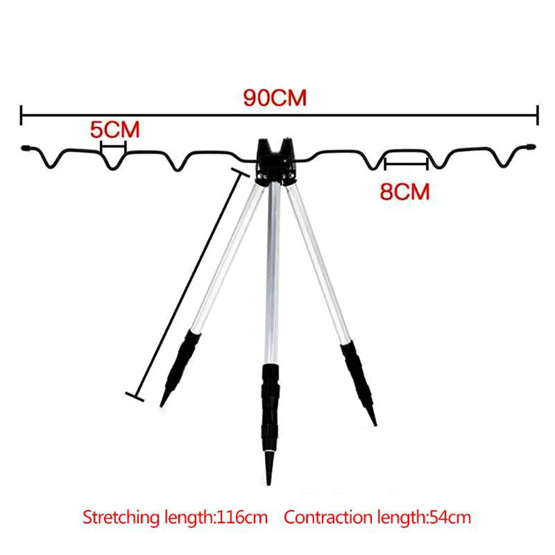 Giá đỡ 3 chân hợp kim nhôm dành cho cần câu cá tiện dụng