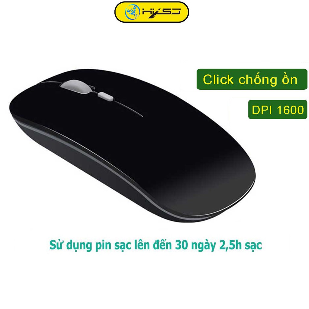 Chuột không dây sạc pin siêu mỏng 2.4ghz hxsj m101 không gây tiếng ồn sạc - ảnh sản phẩm 1