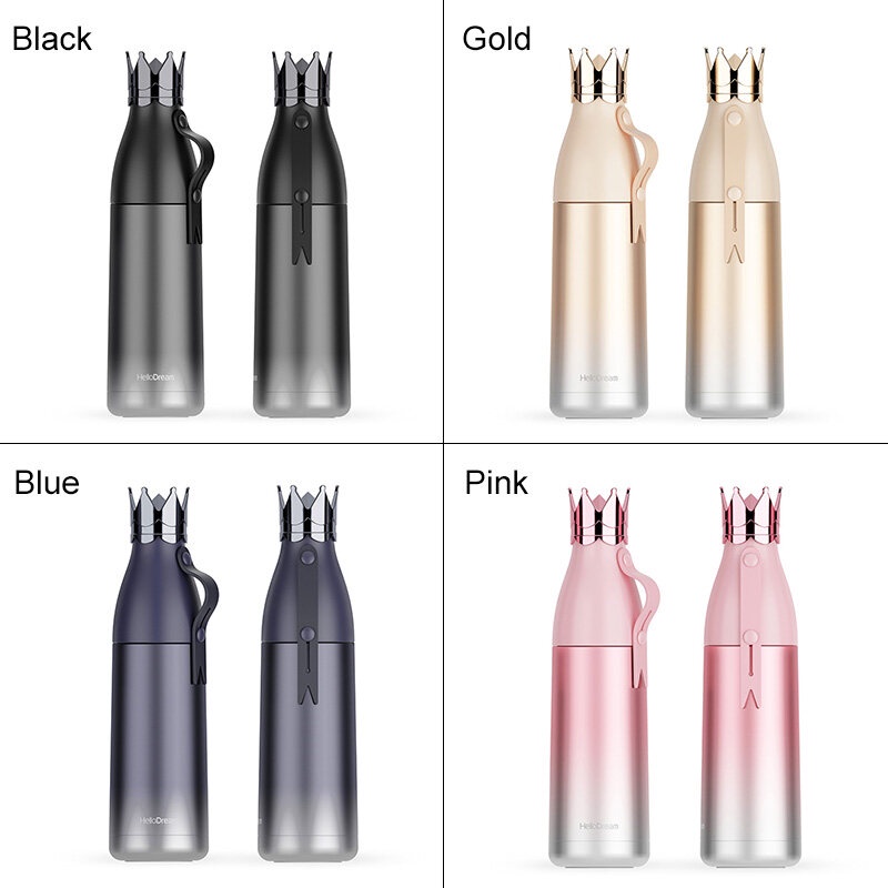 ONLY HOUSE Bình Nước Giữ Nhiệt Thiết Kế Nhỏ Gọn Hình Vương Miện Độc Đáo