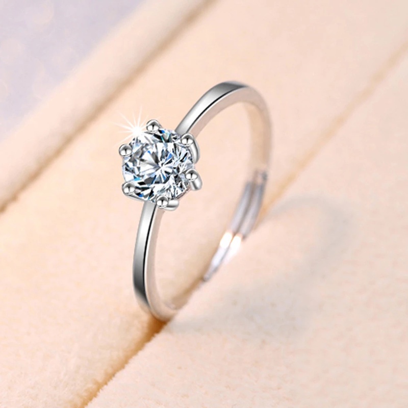 Nhẫn hở đính kim cương giả nhiều màu sắc thời trang cho nữ