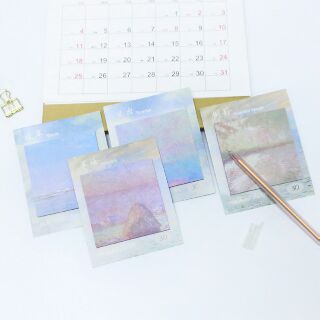 Note ghi chú phong cảnh tranh vẽ