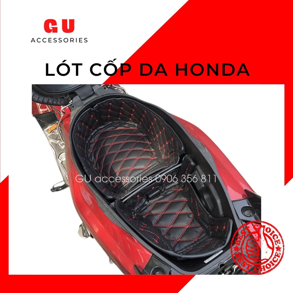 Lót cốp xe máy HONDA AIR BLADE 2013-2022 chất liệu da cao cấp chống nóng thiết kế có túi tiện dụng GU