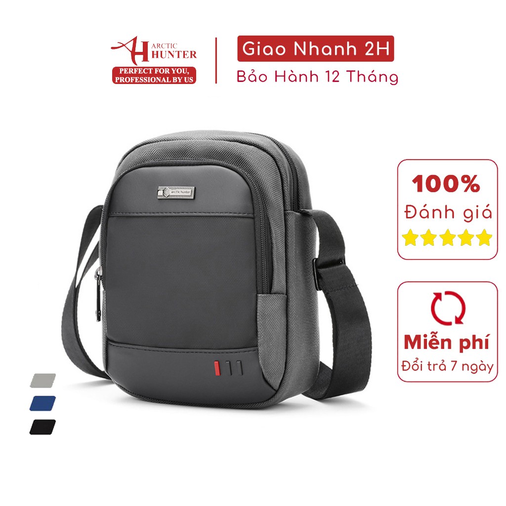 Túi đeo chéo nam Arctic Hunter K00061 chất liệu Oxford chống nước đựng Ipad, unisex nam nữ, thiết kế nhiều ngăn đa năng